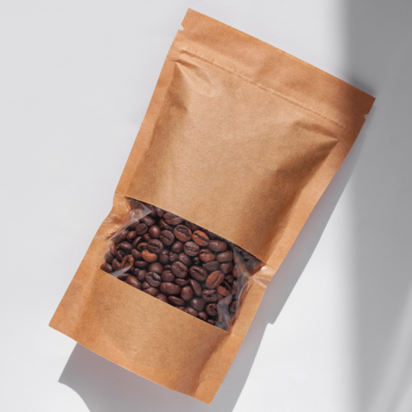 coffee beans for sale brown bag